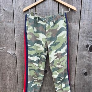 MOTHER The Misfit Side-Stripe Camo Pants